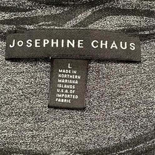 Josephine Chaus animal print tank top black gray L