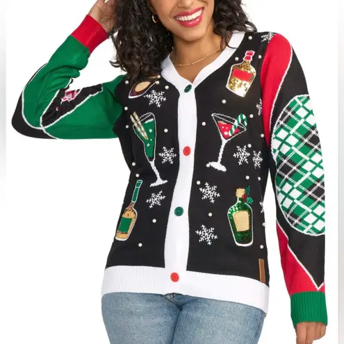 Tipsy Elves UGLY Women’s MIX AND BE MERRY CHRISTMAS CARDIGAN SWEATER