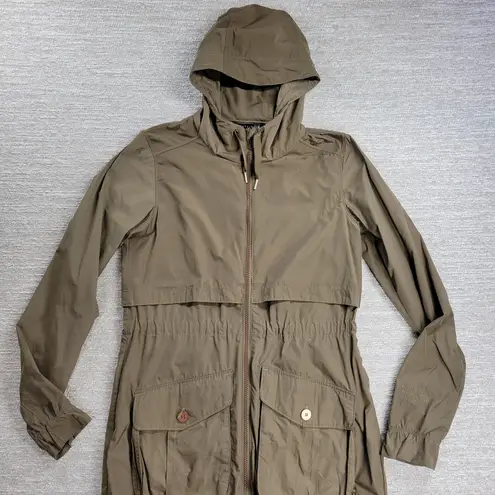 Mountain Hardwear Women’s XS Rain Jacket Hooded Olive Green Vented Parka