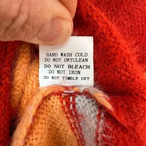 Davi & Dani brightly colored, v neck striped sweater dress. Very soft!