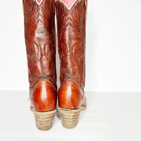 Dingo Vintage  Leather Cowgirl Western Heeled Boots Size 5.5 Women’s