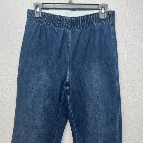 Soft Surroundings Pull On Elastic Waist Dark Wash Womens Pants Jeans Size Medium