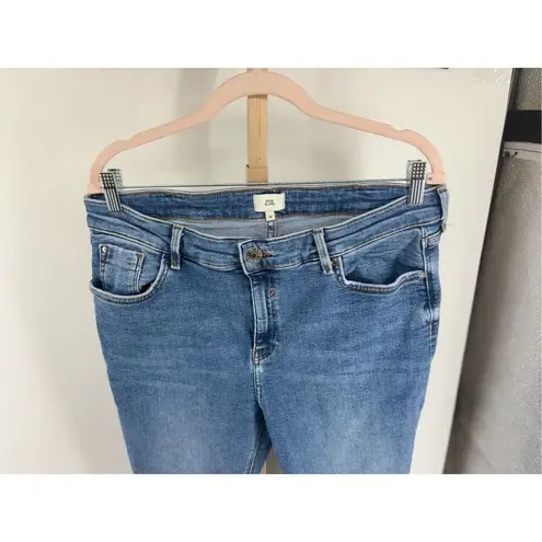 River Island distressed raw hem jeans size UK 18S