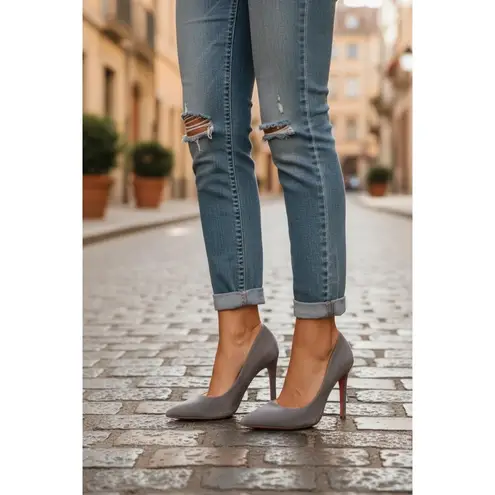 Olivia Jaymes Dress Pump Women Grey Pointy Toe Stiletto Elegant Chic Size 7 Gray