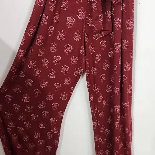 Market & Spruce Burgundy Jumpsuit NWT Size Small Sleeveless Jumpsuit Floral
