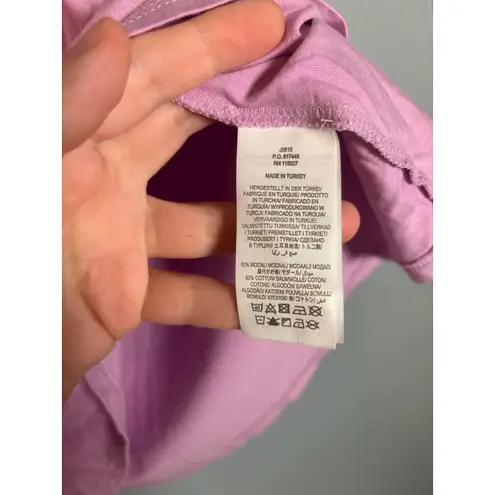 Boden Boat Neck 3/4 Sleeve Pink Cotton Blend Top Size 12 Classic Everyday Preppy