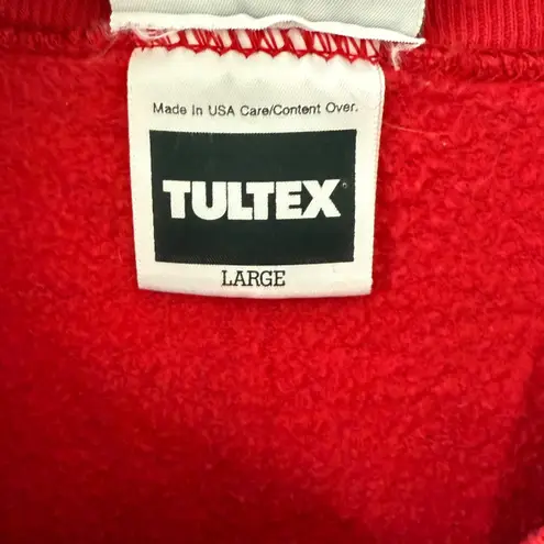 Tultex Vintage 90s MBC Red Christmas Holiday Reindeer Crewneck Sweatshirt Large