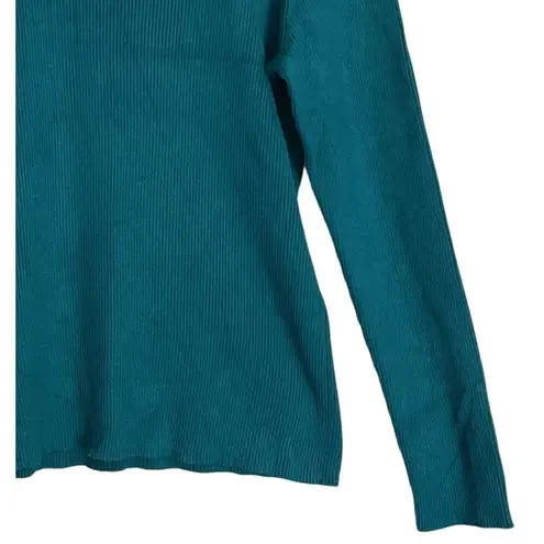 Chico's  Sweater Womens Size MediumTurquoise Turtleneck Pullover Long Sleeve CM46