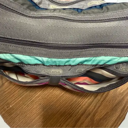 LeSportsac Multicolor Rainbow Convertible Expandable Nylon Crossbody Bag Purse