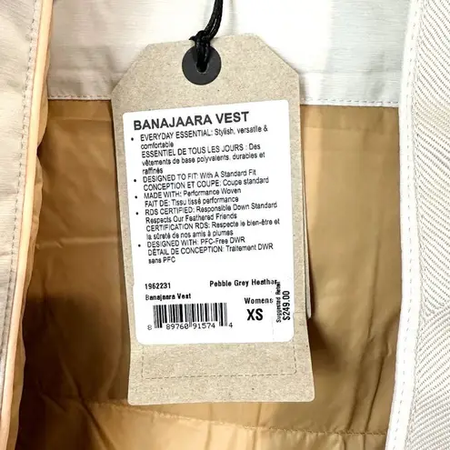 prAna NWT Women's Banajaara Vest in Pebble Gray Heather - Size XS