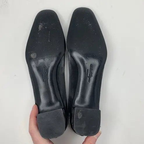 Salvatore Ferragamo Vintage Ferragamo Size 7 AAAA Pumps Heels Black Satin Bling Closed Toe Women’s