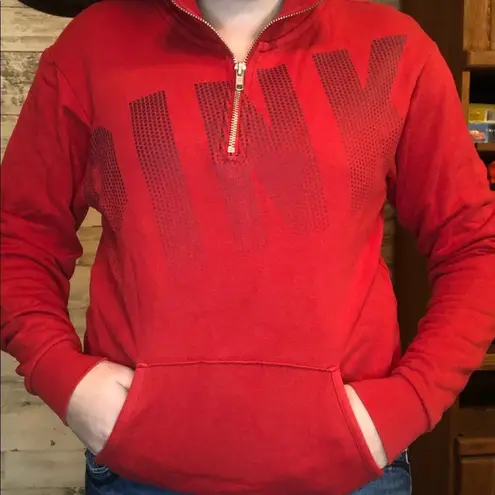 PINK - Victoria's Secret PINK Victoria’s Secret quarter zip hoodie XS red hoodie PINK VS QUARTER zip​​