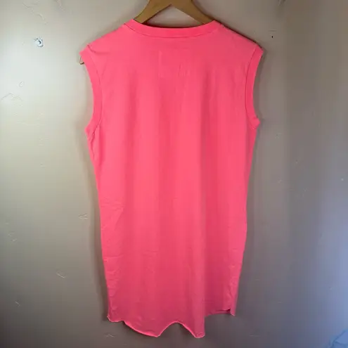 Frank & Eileen Vintage Mini Corey Muscle Tee Dress Wild Strawberry Size Small Pink