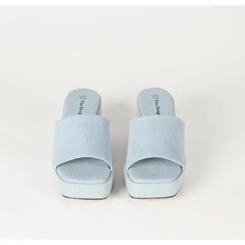 The Drop Women's Denim Bertina Platform Blue Size 12 - Image 2