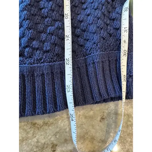 Women's Fever Blue Textured Crew Neck Sweater XL