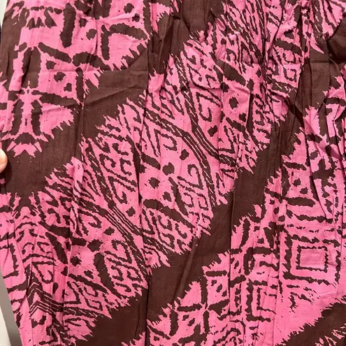 MAGAZINE Pink & Brown Palazzo Pants