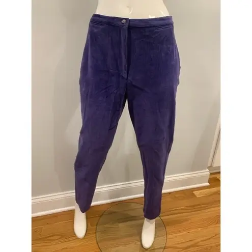 Piazza Sempione Purple Corduroy Straight Leg Pants