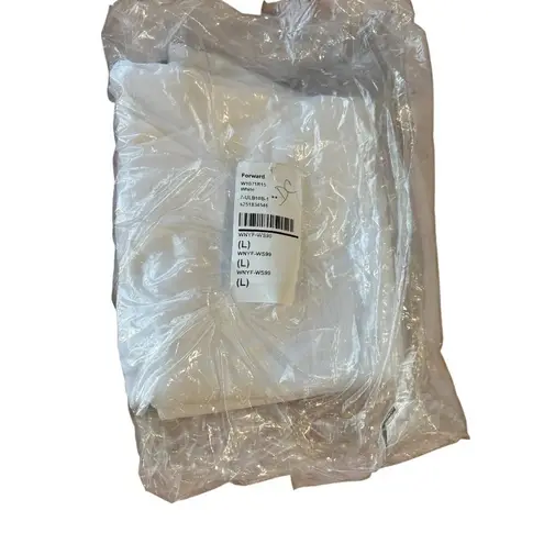 WARDROBE.NYC Opaque Tube Top in White Large New Womens Strapless Bandeau