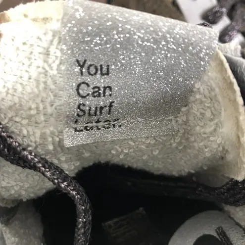 P448 New Skate Snakeskin Print Leather High Top Sneaker Glitter Laces Sz 35/US 5