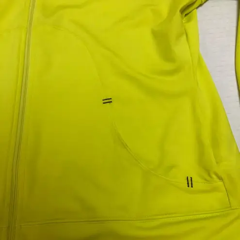 Under Armour : neon yellow runners jacket w zipper