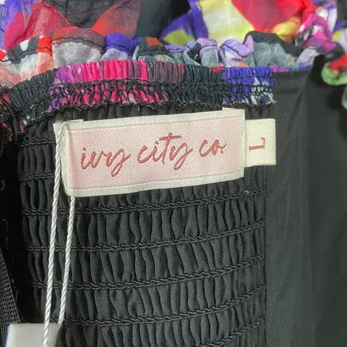 Ivy City Co Black Floral Havana Dress Sz.L NWT Size L