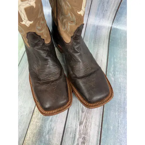 Tony Lama San Saba Francita Western Cowboy Boots Cross Inlay Women's Size 9.5