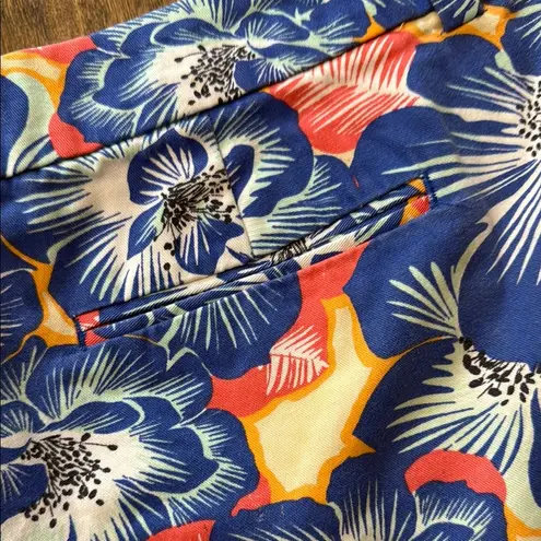 STYLUS Tropical Floral Print Shorts Size 10 Blue