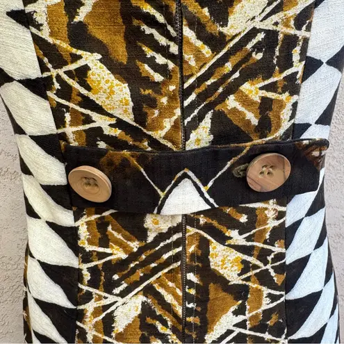 Vintage Handmade 70’s Button Back Detail Tiki Bar Mini Dress Black