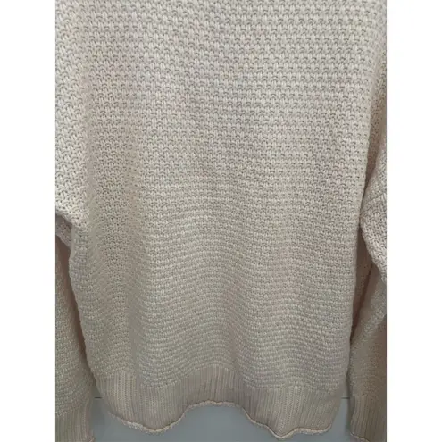 Zesica Women's Chunky Knit Turtleneck Sweater Ivory Size L Size L