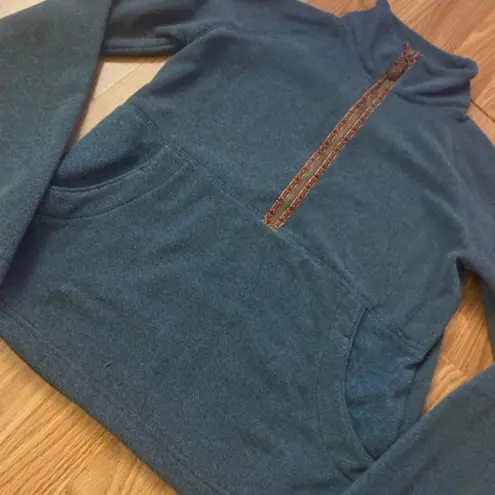 Sherpa Half Zip Pullover Size Small Blue