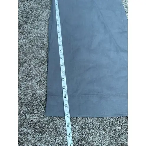 J. Crew Point Sur Gray Seaside Linen Blend Crop Wide Leg Pants Size 8T Lagenlook