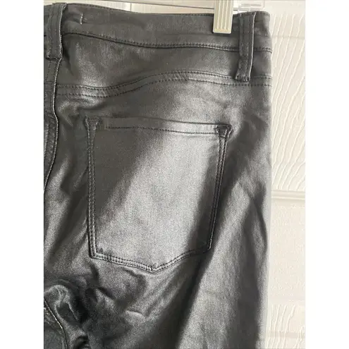 sts blue Women's 29 Black Faux Leather Skinny Jeans