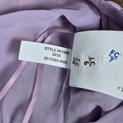 J.Crew  Floral Ruffle Midi‎ Skirt Purple Orange Women's Size 12