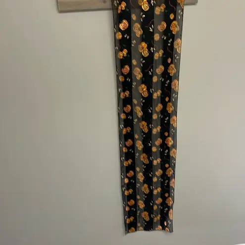 JACK Halloween Black and Orange Pumpkins  O’ Lanterns, Candy Corn Polyester Scarf