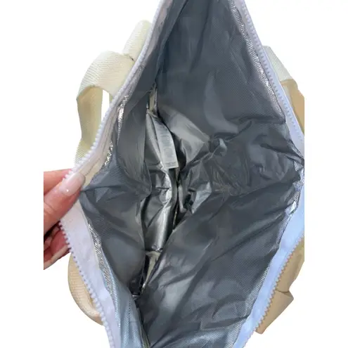 Sunnylife Light Cooler Tote in La Palma Sage Stripe New Womens Beach Bag Green