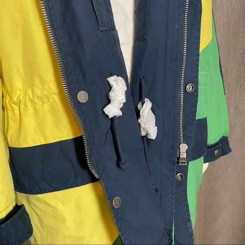 Ralph Lauren Women's Yacht Club 1992 Multicolor Hooded Jacket Blue