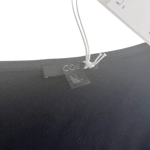 COS Black Lagenlook Layered Asymmetric Kaftan Midi Dress Women’s Size Small NWT