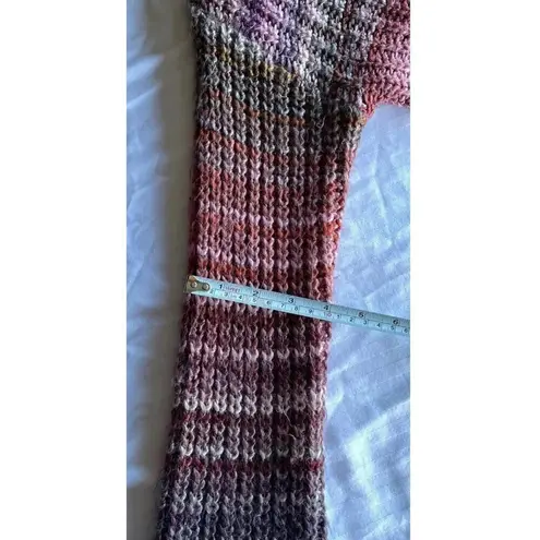 Ruby Moon Vintage Anthropologie long Red tunic Cowl Neck Drawstring Sweater Sz M