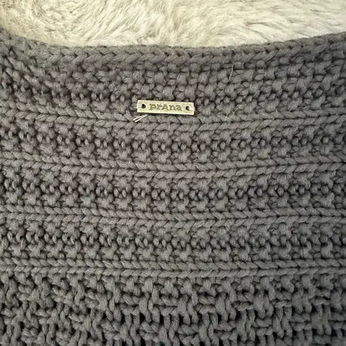 prAna Sweater Vest Estee Grey Chunky Large Button Organic Cotton size small