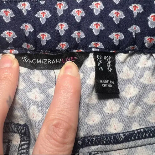 Isaac Mizrahi Live Pleated Floral Wide Leg Boho Pants Womens Size XS Lightweight