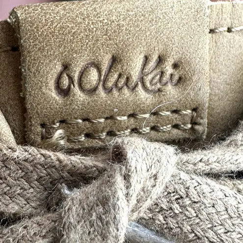 Olukai Pehuea Li Ili Sneakers Lace Up Low Top Genuine Leather Casual Brown 7