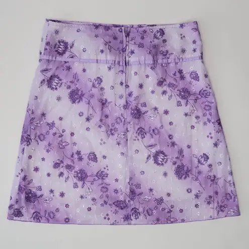 Exact Change Vintage Y2K Eyelet Floral Midi Skirt