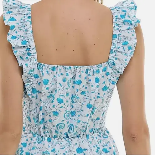 Draper James Square Neck Ruffle Strap Midi Dress