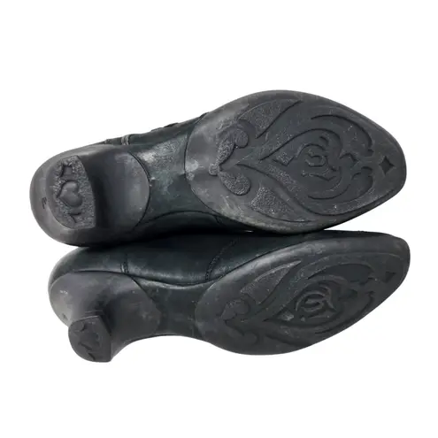 Think Square Toe Block Heels Leather Pumps Comfort Shoes Slip On Black Size 37