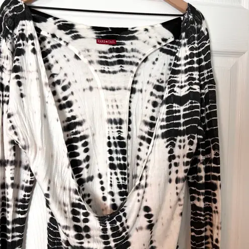 Hard Tail Forever Hard Tail Y2K Tie Dye Long Sleeve Cut Out Back Top