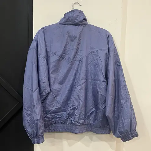 Vintage Advantage by Wilson Windbreaker Jacket Floral Embroidered Women’s Large Purple