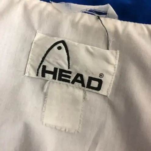Head Tennis Warmup Jacket Royal Blue Full Zip VINTAGE Gathered Sleeves
