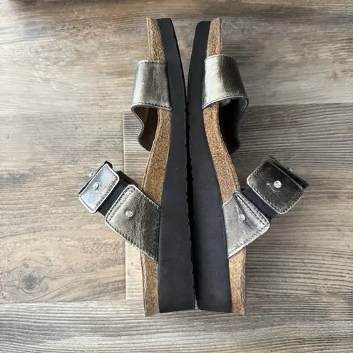 Naot Metallic Leather Comfort Sandals – Size 39 (US 8) Slip