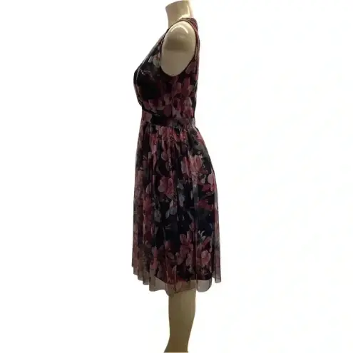 Candalite  Size Small Sleeveless Floral Print Dress W/Back Zipper New With Tags