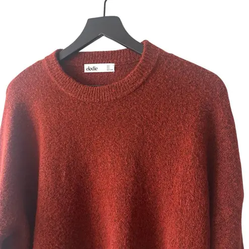 Elodie Rust Red Oversized Sweater XL Dropped Shoulder Textured Knit
